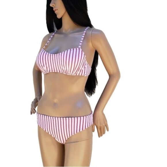 Women's New 2-Piece Striped Bikin Swimsuit - Picture 1 of 6